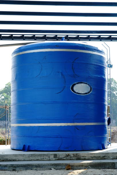 istock Plastic water and liquids barrel storage industrial container 1187015887