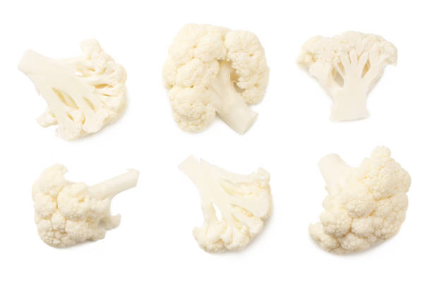 istock Cauliflower isolated on a white background. top vie 1187017692