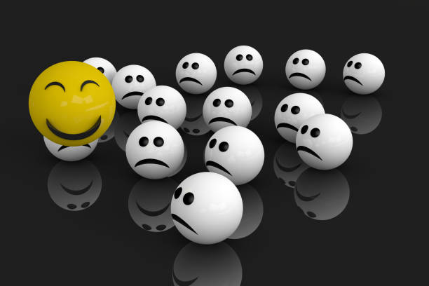 istock 3d rendering of leadership and team work concept with emoticons. 1187018533