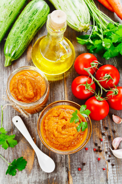 istock Zucchini puree in a glass bowl 1187019602