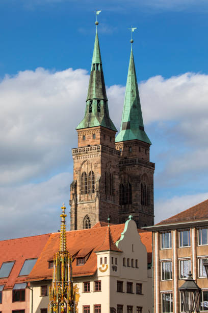 A view of the magnificent St. Sebaldus Church in the city of Nuremberg, Germany.