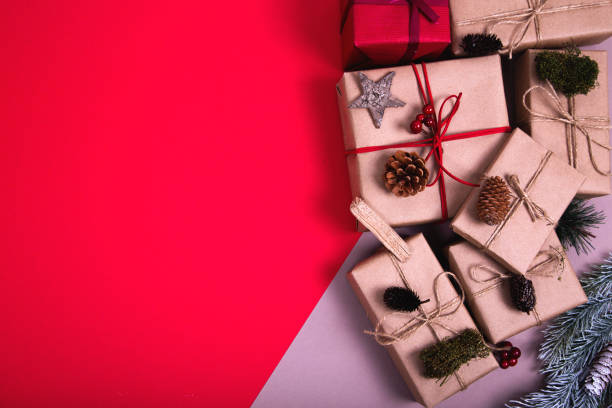 istock Classy Christmas gifts boxes presents 1187022300