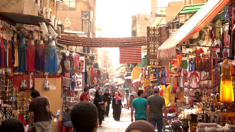 The Khan El-Khalili souq market in Cairo city, Egypt