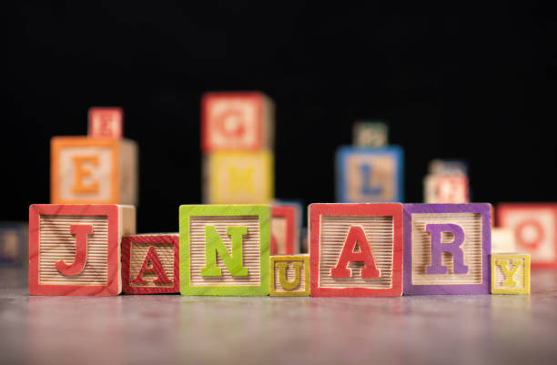 istock Word January written with wooden blocks 1187024933