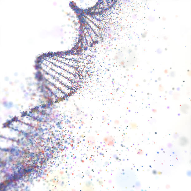 Genetic Disorder DNA Molecule Structure Genetic Syndrome Colorful DNA molecule. Structure of the genetic code. Genetic Syndrome and Genetic Disorder, 3D illustration of science concept. chromosome science genetic research biotechnology stock pictures, royalty-free photos & images