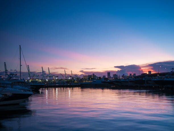 istock Boats in Marina at Sunset 1187025325