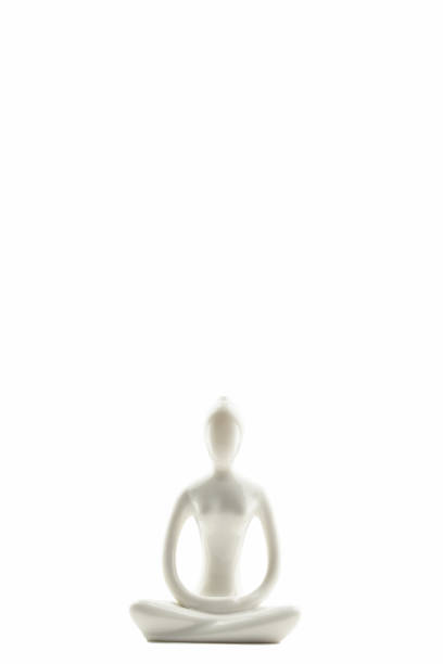 yoga and meditation isolated on white background