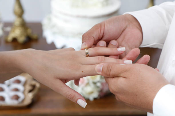 istock United hands and wedding rings 1187028390