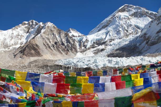 istock Mount Everest base camp prayer flags Nepal Himalayas 1187028606