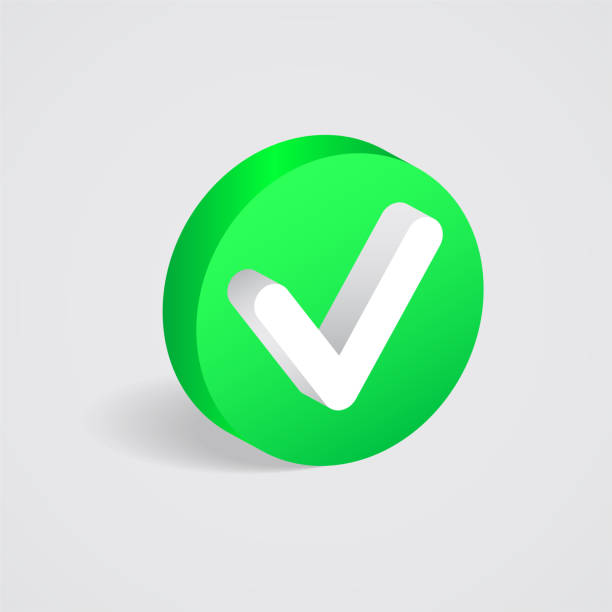 istock Positive checkbox green icon isolated on white background. 3d symbol of confirmation for web-site design and apps. Checked sign, verified info mark. Ok button with acceptance meaning. Approved access. 1187029396