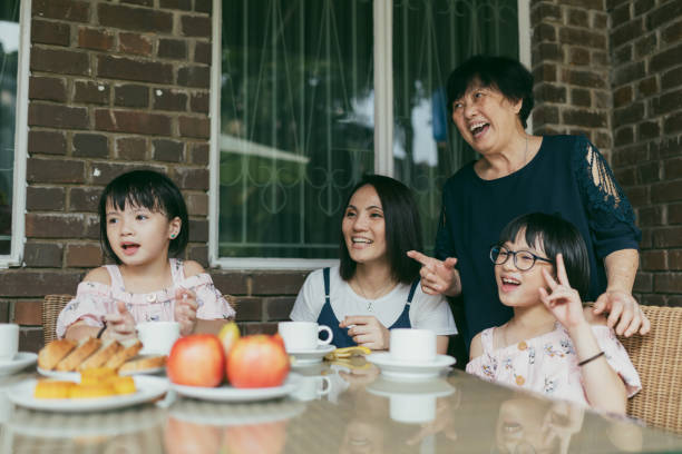 istock Asian Chinese family having tea time 1187036112
