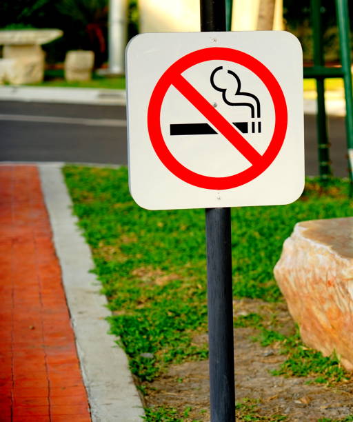 istock No smoking sign in the park. 1187037860