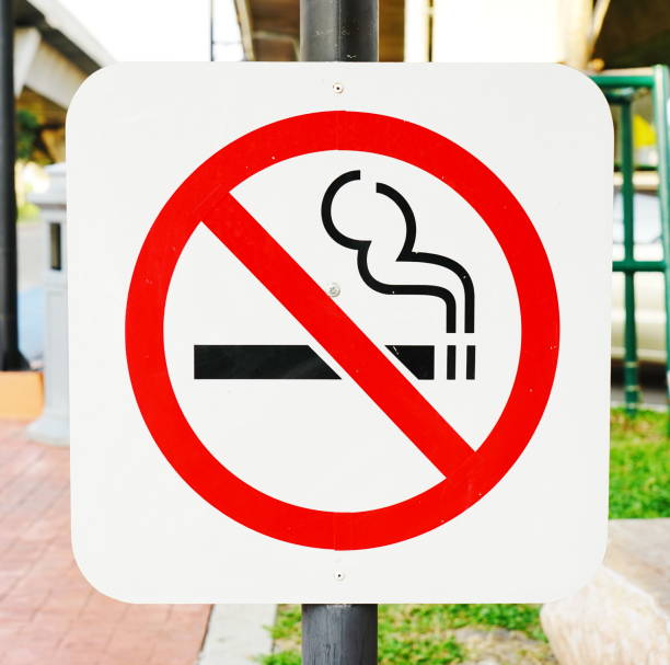 istock No smoking sign in the park. 1187037881