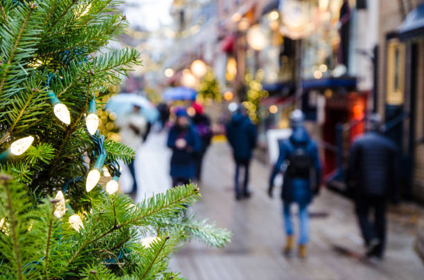 istock Blurred people walking of Petit Champlain street 1187038796