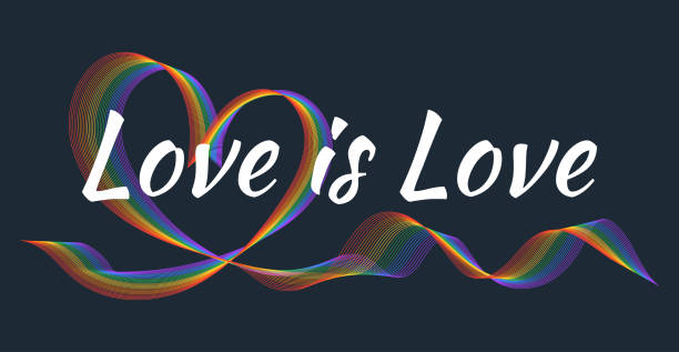 istock Love is love poster against homosexual discrimination. 1187039818