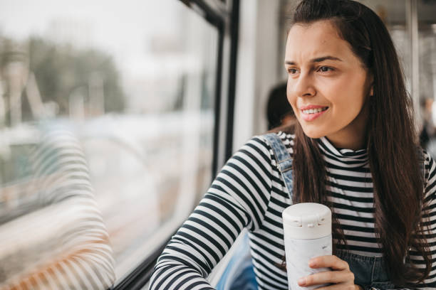istock Girl in a subway train 1187040580