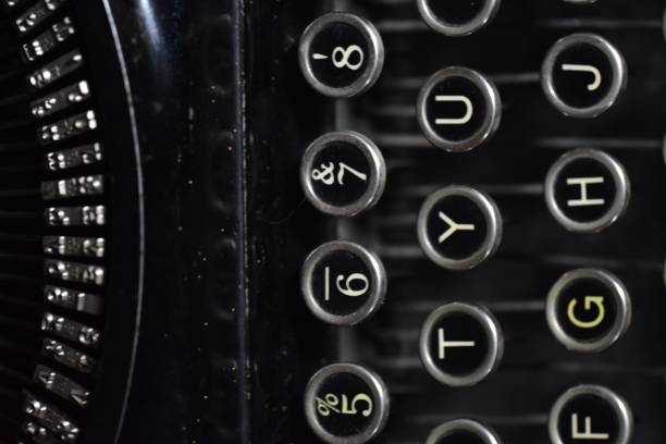 istock Partial keyboard of an old typewriter 1187040617