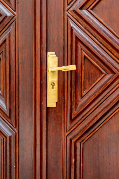 istock Old Decorative Wooden Gates 1187044543