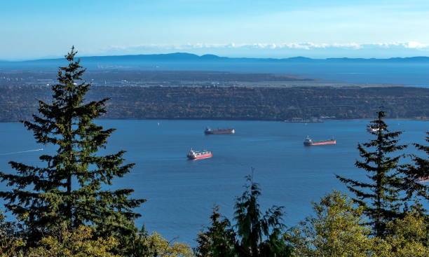 istock Ocean's Tankers in Vancouver Harbor 1187044594