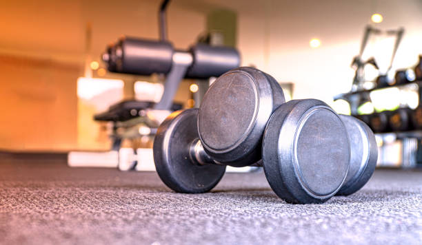 istock Dumbbell on the floor 1187044659