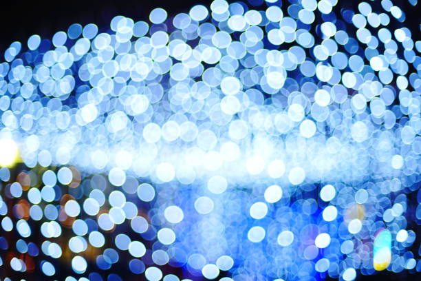 Defocused blue bokeh Background