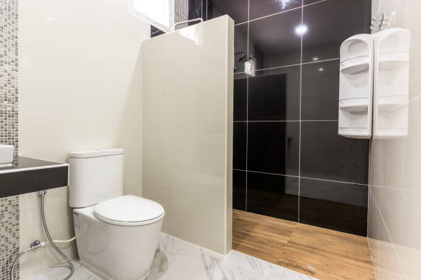 istock Clean and white bathroom and modern look 1187050627