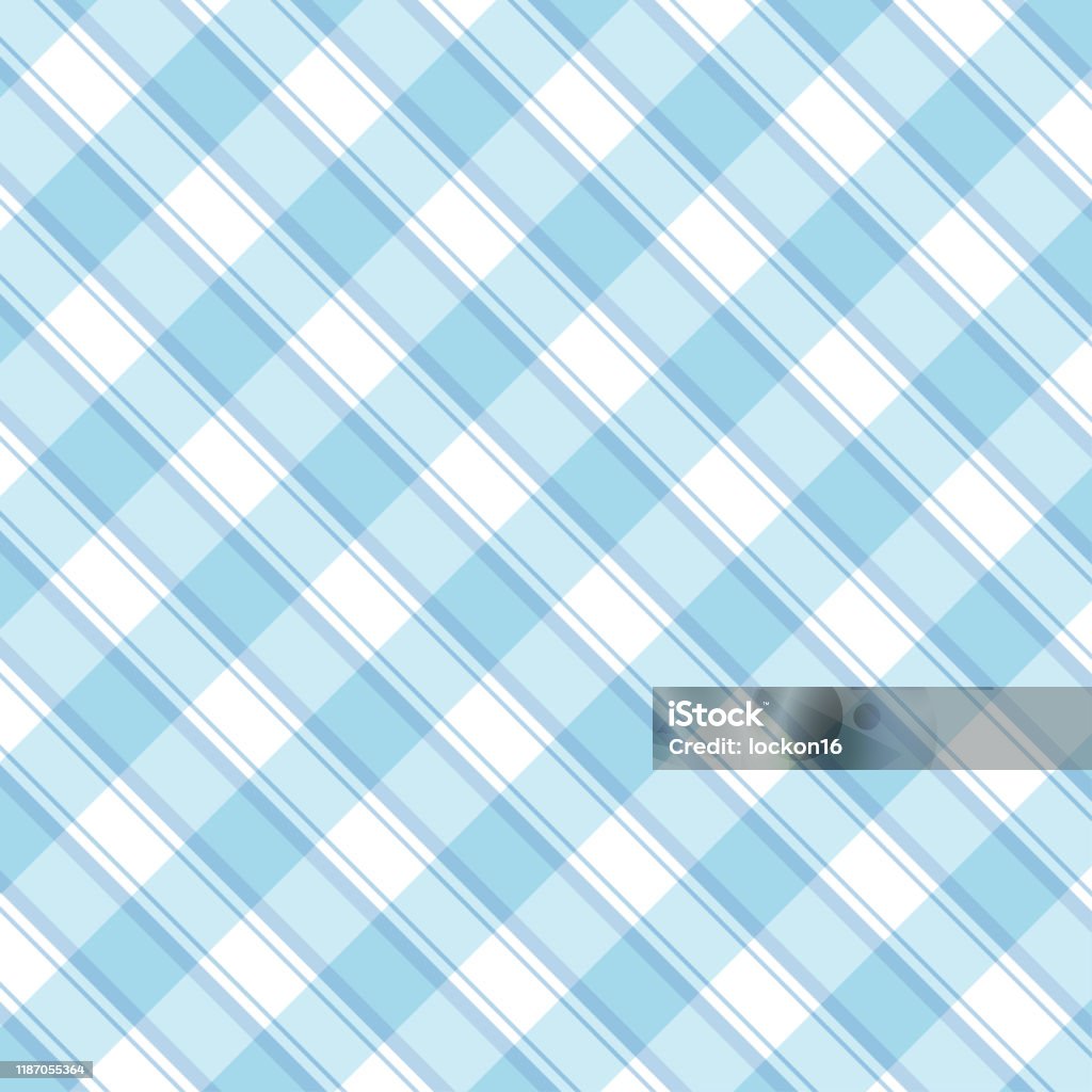 Checked Print Blue Checkered Blue And White Check Pattern Background Vector Illustration ...