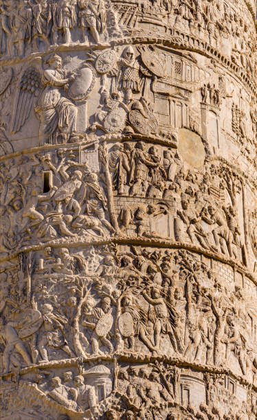 istock Ancient Emperor Trajan Column Sculpture Close Rome Italy 1187062127