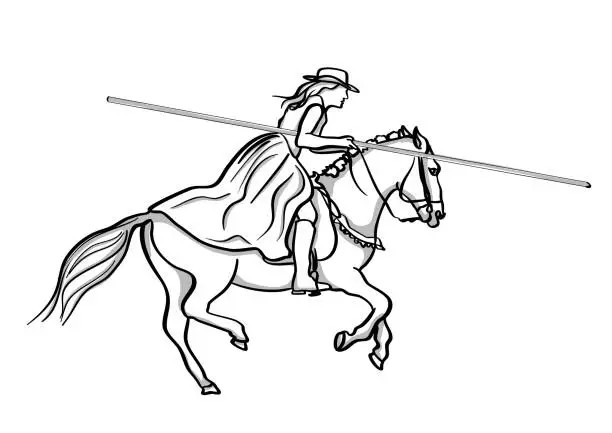 Vector illustration of Equestrian Sports