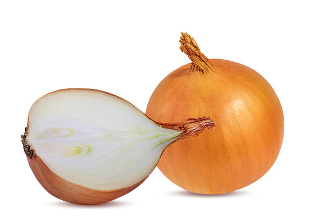 istock Onion isolated on white background with clipping path 1187067267