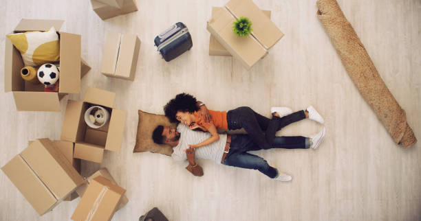 istock Getting cosy in their dream home 1187084267