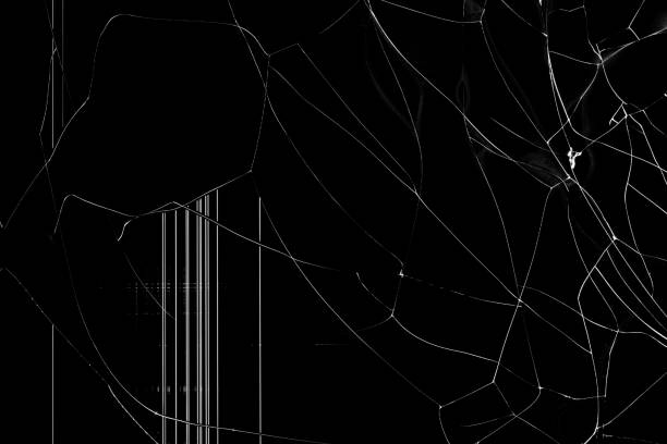istock digital Glitch, crystal leakage, streaks and cracks on broken LCD screen, computer monitor or uhd 4k TV, black and white photo 1187087130