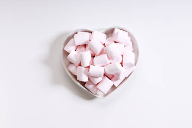 istock Marshmallows in a heart shaped dish 1187087186