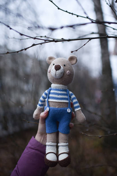 istock Amigurumi toy. Teddybear. 1187088064