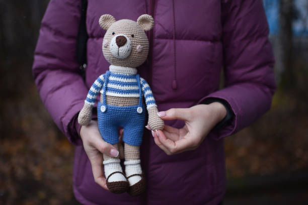 istock Amigurumi toy. Teddybear. 1187088074