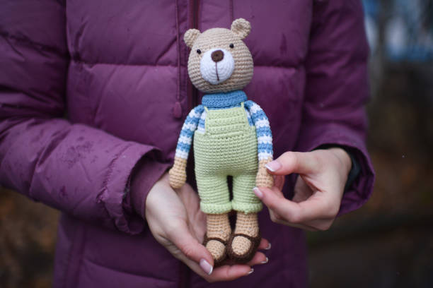 istock Amigurumi toy. Teddybear. 1187088142