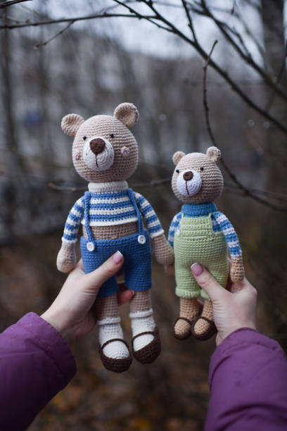 istock Amigurumi toy. Teddybear. 1187088162