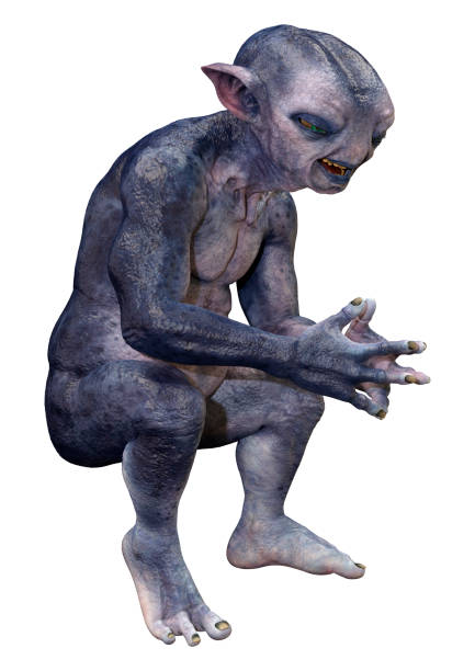 istock 3D illustration blue alien on white 1187090660