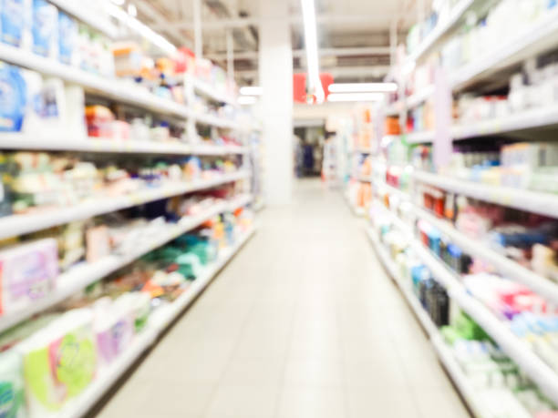 istock Blurred Background : Thai People Shoping In Supermarket Store 1187091101