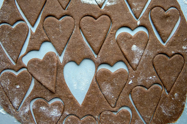 istock Delicious heart shaped cookies 1187097118