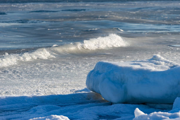 istock Seascape with coastline in ice and snow 1187097161