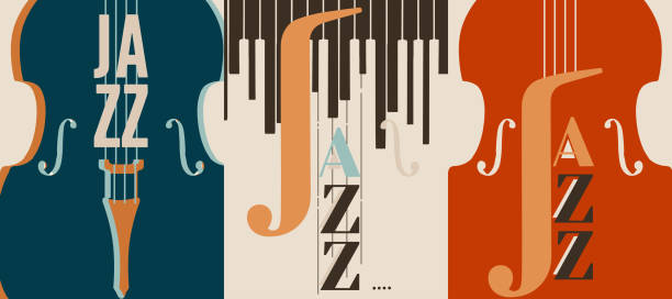 istock Jazz music festival poster with violoncello 1187097998