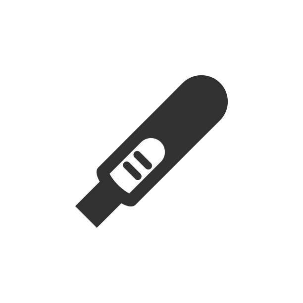 pregnancy test pregnancy test. monochrome icon pregnancy test stock illustrations