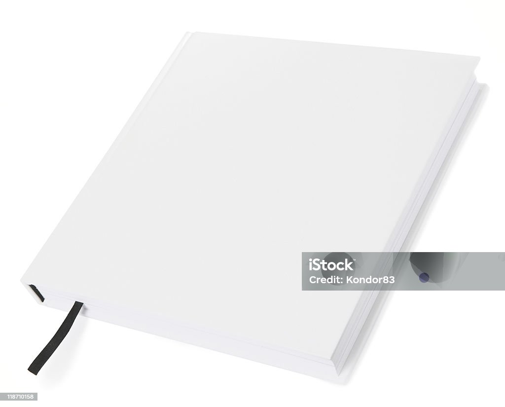 Libro bianco isolato su sfondo purewhite - Foto stock royalty-free di Bianco