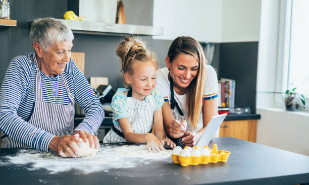 istock Three generation women in the kitchen 1187101795