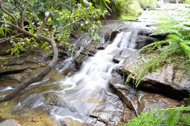 istock Water cascade in the blue mountain 1187102869