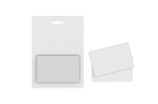 Two Blank business card template on White Background