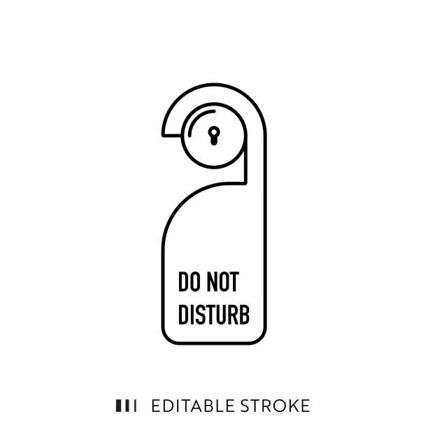 Vector illustration of Do Not Disturb Icon with Editable Stroke and Pixel Perfect.