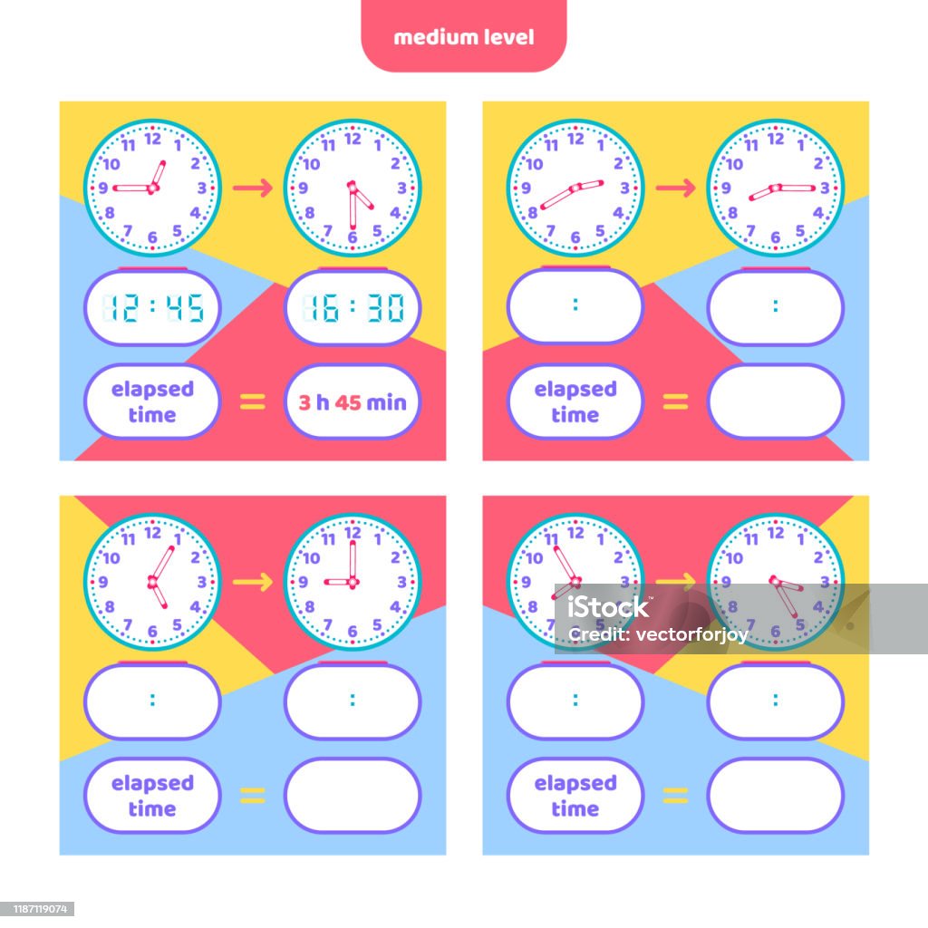 Elapsed Time And Telling Time Worksheet For Kids ...