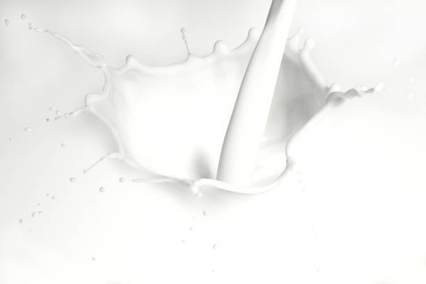 istock Pouring of milk with splash 1187123922
